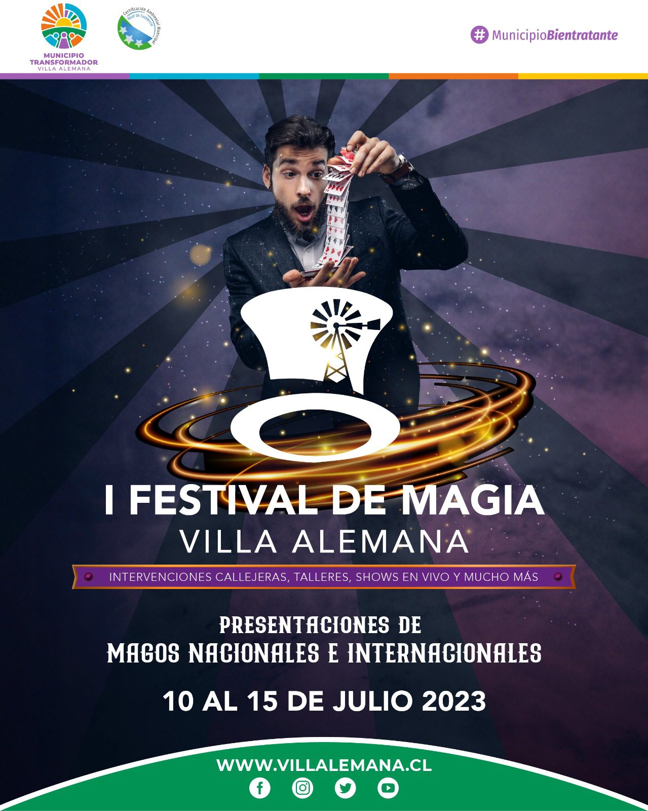 VILLA ALEMANA RECIBE LAS VACACIONES DE INVIERNO CON UNA COMPLETA PARRILLA PROGRAMÁTICA QUE INCLUYE CICLOS DE CINE Y EL PRIMER FESTIVAL DE MAGIA CON EXPONENTES NACIONALES E INTERNACIONALES